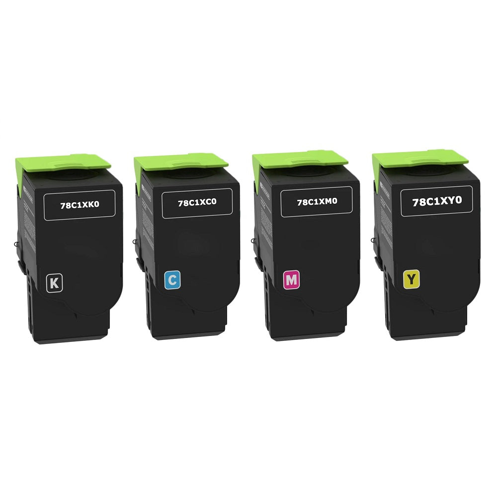 Lexmark CS421 CS521 CS622 Toner Bundle (BK 8.5K, C/M/Y 5K) – Ready