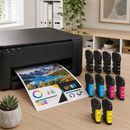 Brother ink cartridge replacement LC61 black cyan magenta yellow 10-pack printing scene - Ready Toner