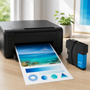 Brother ink cartridge replacement LC61C cyan printing scene - Ready Toner