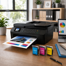 Brother LC61 cyan magenta yellow replacement ink cartridges with MFC-490CW compatible printer in office environment - Ready Toner
