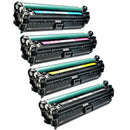 Compatible HP 650A Toner Cartridges: CE270A, CE271A, CE272A, CE273A