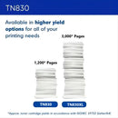   brother tn830 page yield