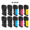 Brother LC61 10-Pack with 4 black 2 cyan 2 magenta and 2 yellow cartridges