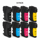 Brother LC61 8-Pack with 2 black 2 cyan 2 magenta and 2 yellow cartridges