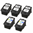 Canon PG-210XL CL-211XL 5-Pack Ink Cartridges - 3 Black 2 Color