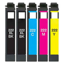 Remanufactured Epson 222XL Black & 222 Color Ink Combo Pack