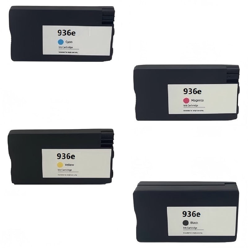 HP 936e EvoMore CMYK Ink Cartridges | With Ink Level Chip