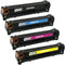 Replacement HP 125A Toner Cartridges: CB540A CB541A CB542A CB543A
