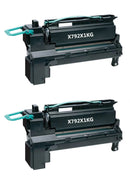 Ready Toner 2 Pack Replacement Lexmark X792X1KG Black Toner Cartridge for X792 Printer