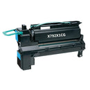 Ready Toner Replacement Lexmark X792X1CG Cyan Toner Cartridge for X792 Printer