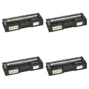Ready Toner Replacement Ricoh 407539 Black Toner Cartridge 4-Pack for Aficio SP C250/C250DN/C250SF