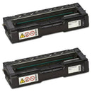 Ready Toner Replacement Ricoh 407653 Black Toner for Aficio SP C252/ C252DN/ C252SF 2-Pack