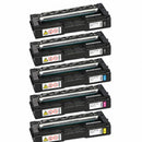 Ready Toner Replacement Ricoh Aficio SP C250/C250DN/C250SF Toner Bundle BKBKCMY 5-Pack