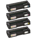 Ready Toner Replacement Ricoh Aficio SP C320DN/ C311N/ C231N/ C232DN/ C242DN/C242SF Toner Bundle 4-Pack BKCMY