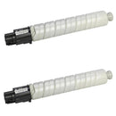 Ready Toner Replacement Ricoh 841621/842119 Black Toner Cartridge 2-Pack for Aficio MP C305 C305SP C305SPF